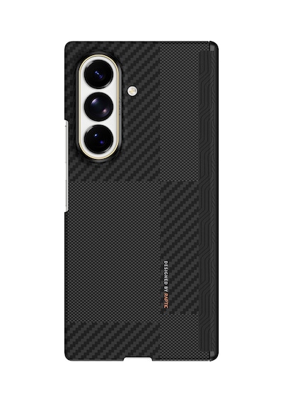Galaxy Z Fold 8 Ultra Kılıf M-safeli Metal Kamera Çerçeveli Aramid Skinpro Karbon Kapak Siyah-gri Siyah - Gri