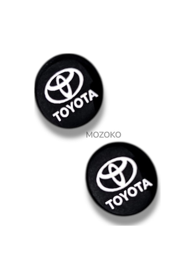 Kendinden Yapışkanlı Toyota Logolu 14 Mm Damla Baskılı Anahtarlık Kumanda Amblemi 2 Adet 3d Etiket
