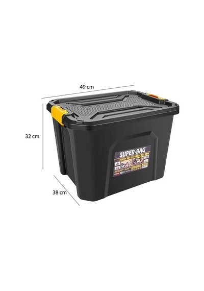 Super Kilitli Saklama Kutusu 40 Litre Bagaj Düzenleyici-1034 Çok Renkli