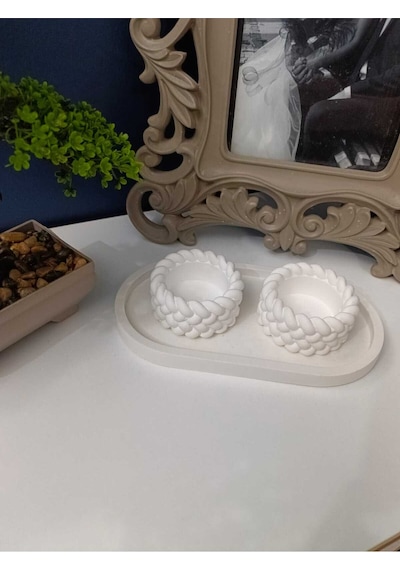 Bernami Vazo Pinterest Örgü Mumluklar Ve Şık Beton Tepsi Ev Dekorasyonunuza Hava Katacak Dekoratif Obje Mumluk Diğer