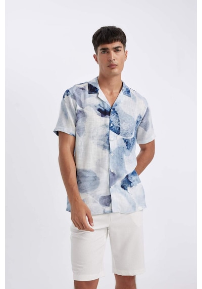 DeFacto Modern Fit Yazlık Polo Yaka Kısa Kollu Gömlek C4118AX24SMBE748 DeFacto Modern Fit Yazlık Polo Yaka Kısa Kollu Gömlek C4118AX24SMBE748
