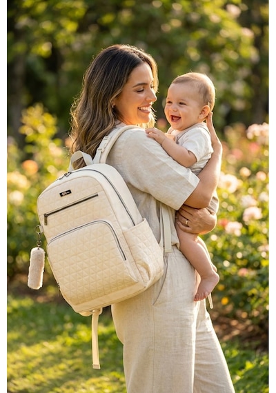 Go Bag Isabella Krem Anne Bebek Bakım Çantası