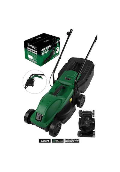 Assur 3109 1200W 30 L Toplama Torbalı Elektrikli Çim Biçme Makinesi