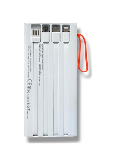 Arz-002 Powerbank Taşınabilir Hızlı Şarj Cihazı Beyaz 10000 Mah Diğer