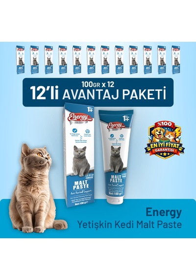 Yetişkin Kedi Malt Paste 100 G - 12 Adet