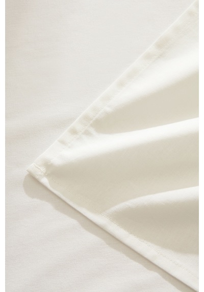 Kaşmir Home Basic %100 Pamuk Tek Kişilik Çarşaf Takımı Offwhite Beyaz