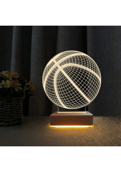 Basketbol Topu 3D Led Gece Masa Lambası