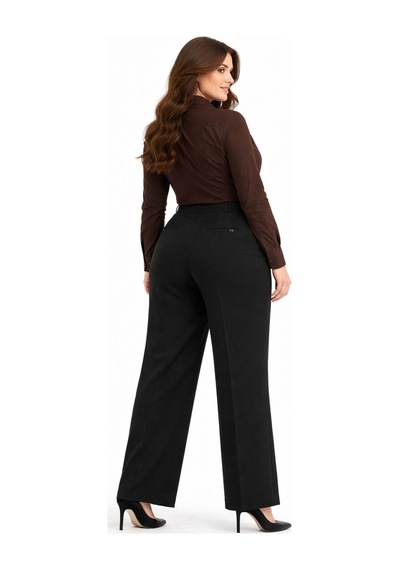 Kübra Kadın Boru Paça Kumaş Pantolon Bgl-st05386 Siyah