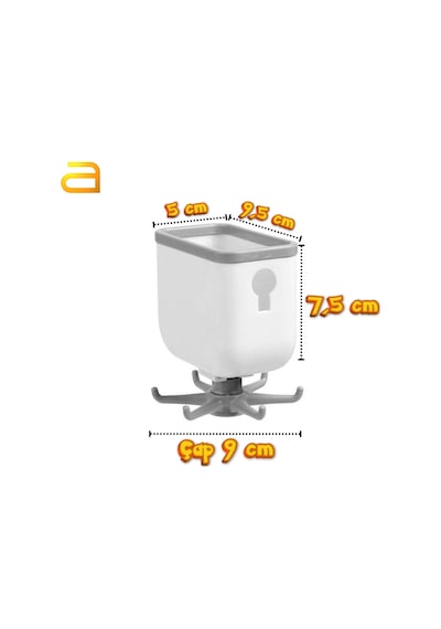 Shimo 360 Döner Askılı Mutfak Ve Banyo Organizeri - Çok Amaçlı Pratik Düzenleyici Beyaz