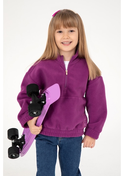 U.S. Polo Assn. Kız Çocuk Menekşe Yarım Fermuarlı Polar Sweatshirt 50298983-VR037 U.S. Polo Assn. Kız Çocuk Menekşe Yarım Fermuarlı Polar Sweatshirt 50298983-VR037