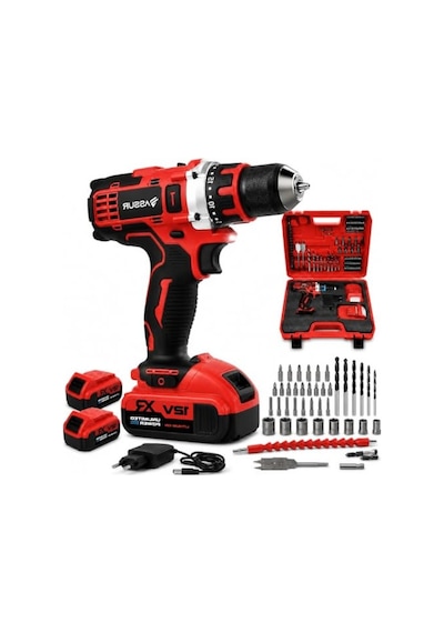 12v Şarjlı Vidalama Seti, 84 Parça Uç Seti İle Led Aydınlatmalı