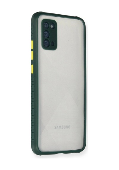 Galaxy A02s Kılıf Miami Şeffaf Silikon - Koyu Yeşil Diğer