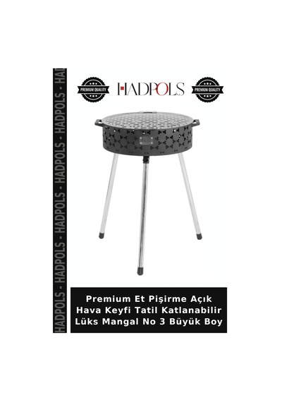 Premium Et Pişirme Açık Hava Keyfi Tatil Katlanabilir Lüks Mangal No 3 Büyük Boy Belirtilmemiş