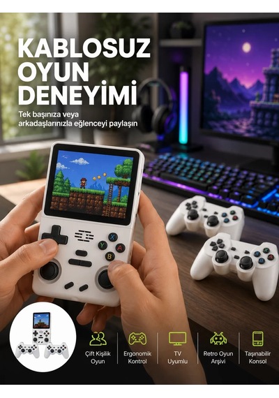 Hepsi Hdmı Destekli Kablosuz Oyun Konsolu 10.000 Oyun Yeni Nesil Najmaddin