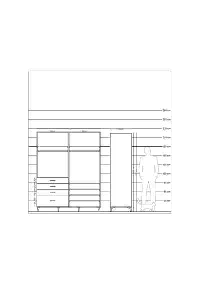 Kronos Gardrop 7 Raflı 4 Çekmeceli 2 Askılı 176x59x221 Çam-çam Çam Kronos Gardrop 7 Raflı 4 Çekmeceli 2 Askılı 176x59x221 Çam-çam Çam