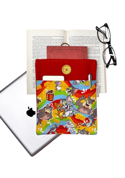 Kitap Kılıfı /tablet Kılıfı/çok Amaçlı Kılıf Kedi Ve Fare