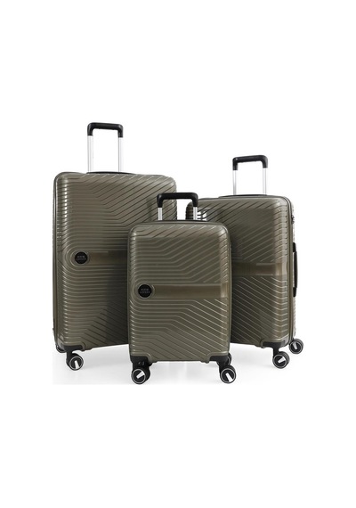 Necati Çanta Tsa Şifreli 3'lü Kırılmaz Valiz Seti: Güvenli Ve Dayanıklı Seyahat Çözümü - Haki Haki