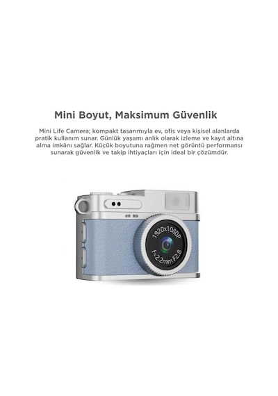 Mini Dijital Kamera Selfie Video Vlog Kamerası Mini Anahtarlık 1080p Cmr35 Mavi