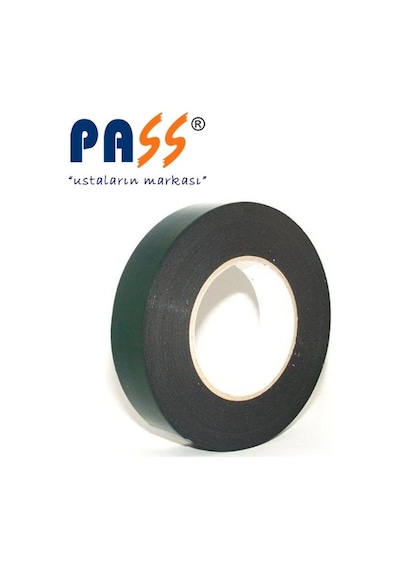 Pass Çift Taraflı Köpük Bant 36 MM x 10 M Yeşil Siyah