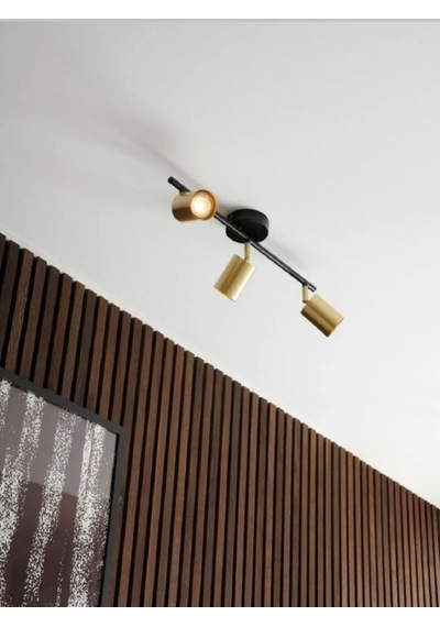Rsylight Metal Modern 3 Lü Eskitme Kaplama Mafsallı Led Spot Avize Beyaz Ampullü-ry8021200sy