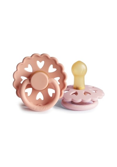 FRIGG Fairytale İkili Kauçuk Emzik - Pretty in Peach/Primrose 0-6 Mavi