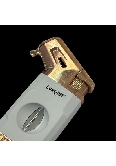 Euro Jet Tek Torch Beyaz Pürmüz Puro Çakmağı