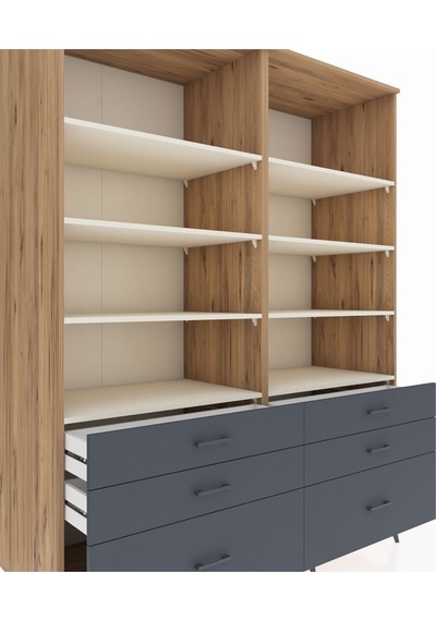 Kronos Gardrop 8 Raflı 6 Çekmeceli 176x59x221 Çam-aytaşı/antrasit Aytaşı/antrasit Kronos Gardrop 8 Raflı 6 Çekmeceli 176x59x221 Çam-aytaşı/antrasit Aytaşı/antrasit
