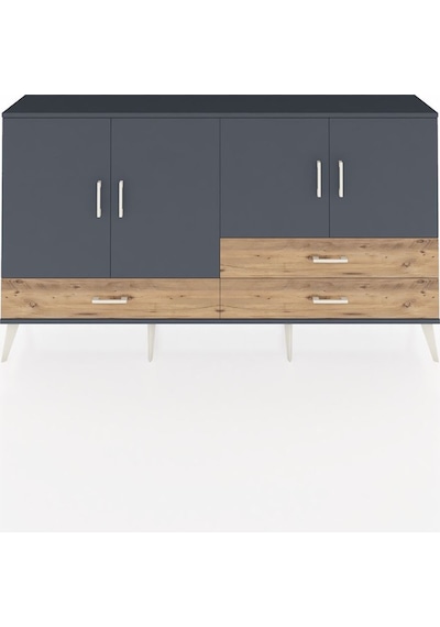 Arges Konsol 5 Raflı 3 Çekmeceli 4 Kapaklı 176x30x99 Antrasit-ant Antrasit-antrasit/çam Arges Konsol 5 Raflı 3 Çekmeceli 4 Kapaklı 176x30x99 Antrasit-ant Antrasit-antrasit/çam