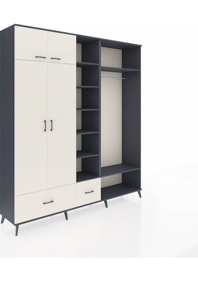 Hyperion Dolap 12 Raflı 2 Çekmeceli 2 Askılı 220x44x243 Antrasit-aytaşı/aytaşı Aytası/aytası Hyperion Dolap 12 Raflı 2 Çekmeceli 2 Askılı 220x44x243 Antrasit-aytaşı/aytaşı Aytası/aytası