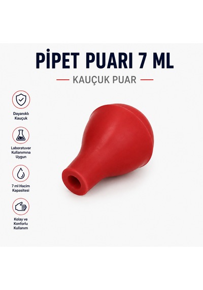 Pipet Puarı 7 Ml - Kauçuk Puar