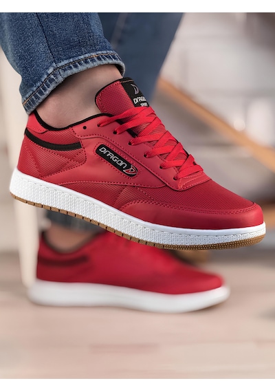 Ayakkabix Sneaker Erkek Spor Ayakkabı Günlük Yürüyüş Kırmızı Kırmızı