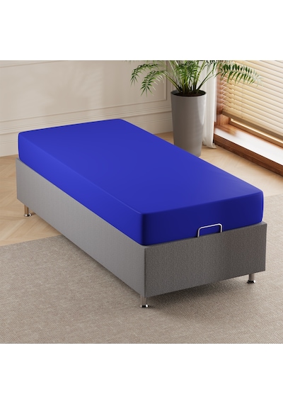Alez Fitted Pu Kumaş 90x190 Cm Sıvı Geçirmez Koruyucu Mavi