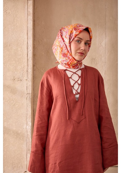Silk Home Twill İpek Eşarp 11473-08 Lavanta, Turuncu, Kırmızı, Beyaz, Gri