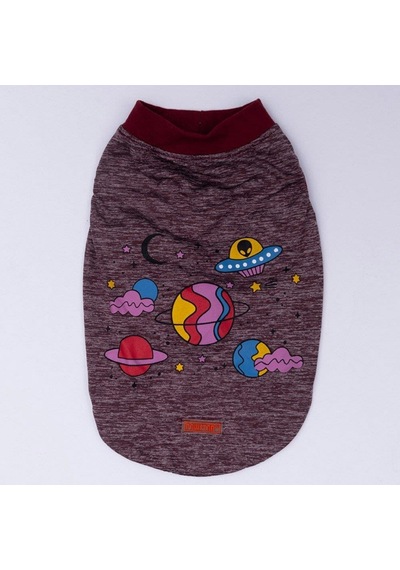 Pawstar Bordo Space Time T-shirt Küçük Irk