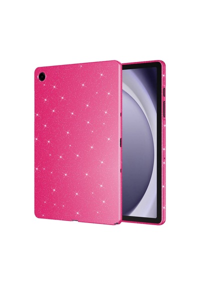 Galaxy Tab S9 Fe Simli Parlak Görünümlü Uyumlu Zore Tablet Koton Kılıf-pembe Koyu Tablet Kılıfı