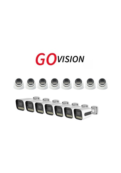 Go Vision 15 Adet Ip Güvenlik Kamerası - 5mp Dış Mekan Kamera, 3.6mm Lens, Poe, Warm Led Gece Görüşlü
