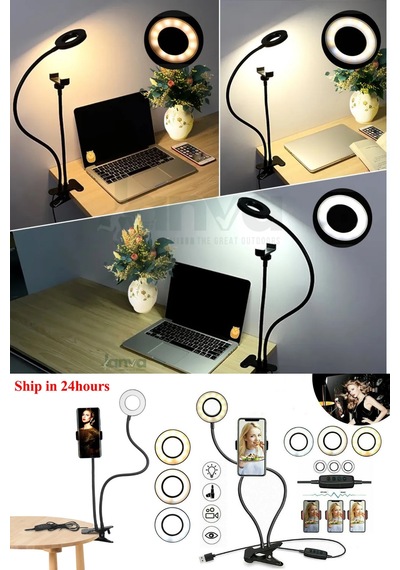 Youtuber Light Stüdyo Işığı Akrobat Selfie Led Masa Lambası Tripod Video Çekme Standı