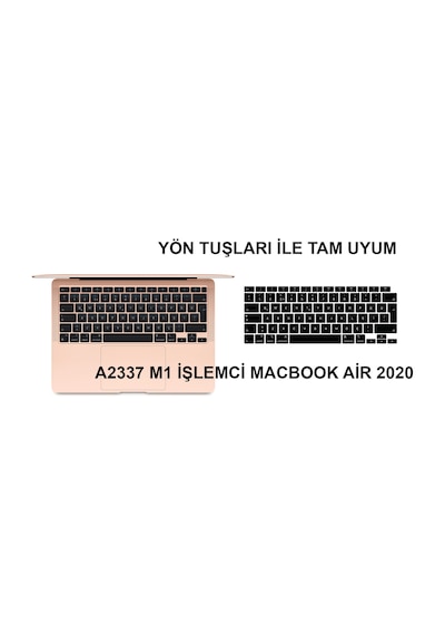 Apple Uyumlu MacBook Air M1 2020 A2337 13" Silikon Klavye Koruyucu