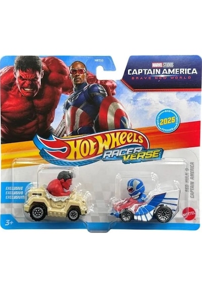 Hot Wheels Racerverse İkili Arabalarred Hulk & Captaın Amerıca Hx Çok Renkli