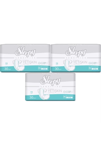Sleepy Sensitive Belbantlı Yetişkin Hasta Bezi Xlarge 90 Adet 3x30 Paket XL
