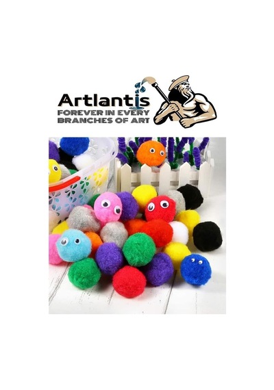 Ponpon 30 Mm 50 Li 1 Paket Karışık Renk Pon Pon 30 Mm Pompom 3 Cm Elişi Etkinliği Anasınıfı Kreş Okul Öncesi P