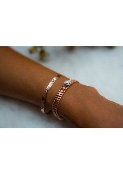 Reis Kuyumculuk 1515-1 Baget Viyana Pembe Altın - Rose Gold Altın Bilezik