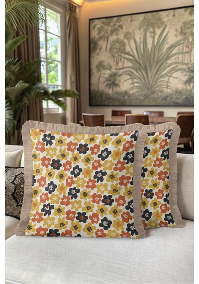 Retro Çiçek Papatya Saçaklı Yastık Kılıfı - Nostaljik Floral Hardal Vizon Püsküllü Kırlent Kılıfı Kadim Esinti Lime Retro Çiçek Papatya Saçaklı Yastık Kılıfı - Nostaljik Floral Hardal Vizon Püsküllü Kırlent Kılıfı Kadim Esinti Lime