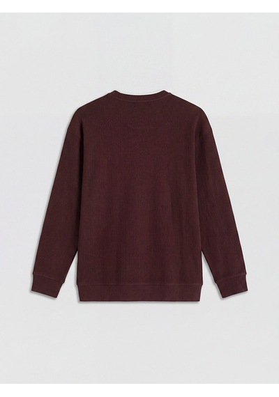 Lcw Vision Bordo Bisiklet Yaka Fitilli Erkek Sweatshirt