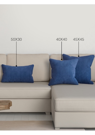 Home Daily Series Safir Rengi Kırlent Yastık Kılıfı Safir