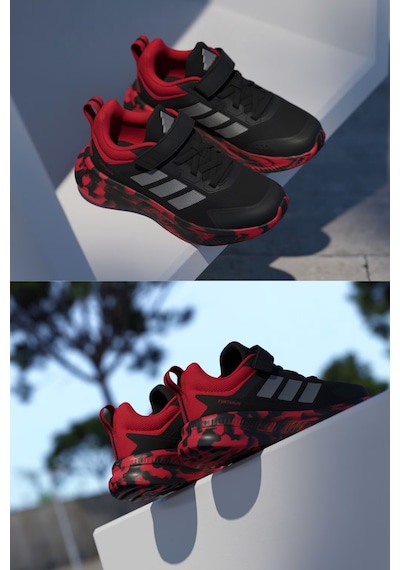 Adidas Forta Run 4.0 El Kh9115 Çocuk Spor Ayakkabı Siyah Siyah - Kırmız