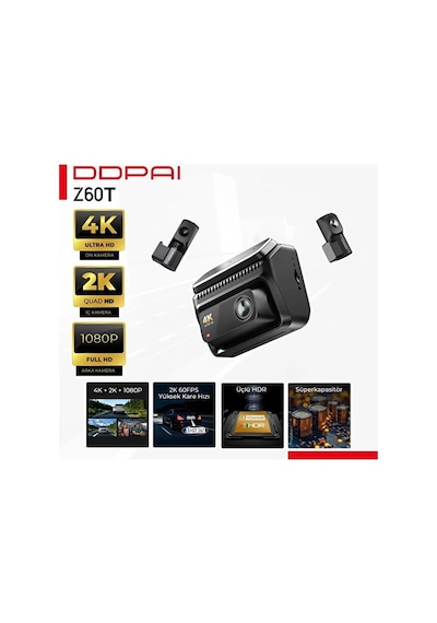 Ddpai Z60T 3 Kameralı Araç Kamerası Seti
