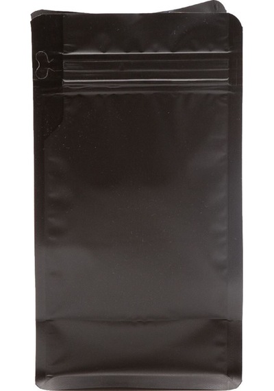 Flat Bottom Düz Tabanlı Mat Siyah Önden Kilitli Ambalaj 11,5 X 21,5 + 4 Cm. 250 Gr. - 1000 Adet