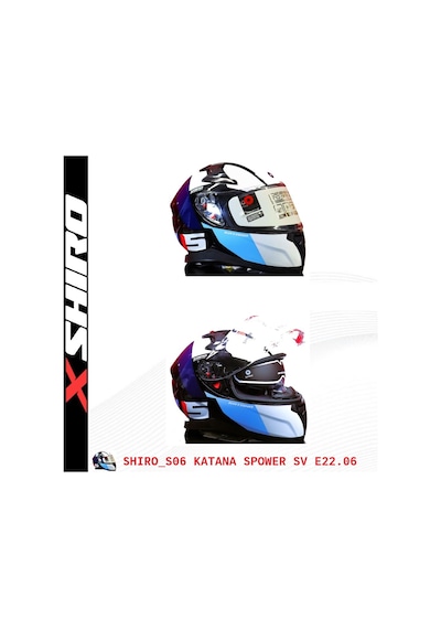 Shiro100206 Fullface Katana Smsport  Sunvizor Kask