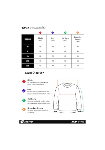 Shooter Sportwear Shooter Erkek Üç İplik Şardonsuz Fermuarlı Kapüşonlu Sweatshirt Siyah